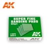 AK Interactive AK9019 SUPER FINE SANDING PADS 800 GRIT. 4 UNITS.